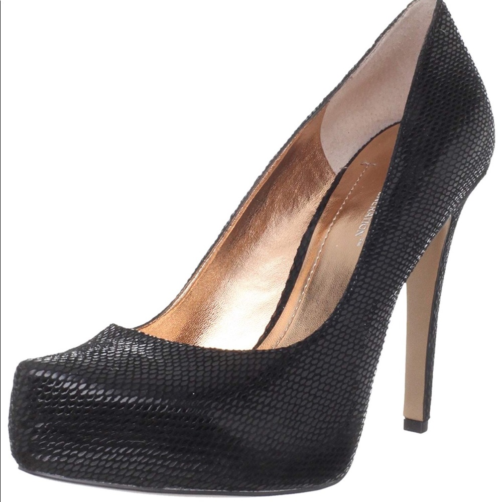 BCBG Parade Pump Black Snake Skin